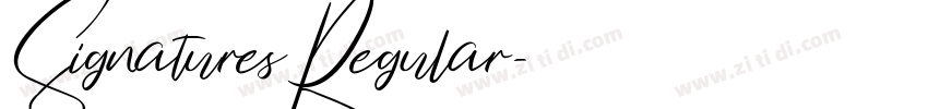 Signatures Regular字体转换